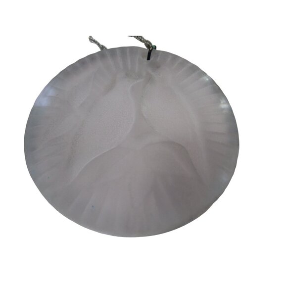 Two Turtle Dove Fostoria Glass Christmas Ornament 1970's In Orignal Box GUC - Picture 12 of 12